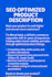 create SEO optimized amazon product listings and descriptions that sell