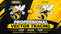 do professional vector tracing or raster to vector conversion