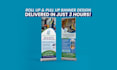 design professional pull up roll up banner in just 3 hours