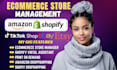 do ecommerce store setup, etsy, amazon, ebay, tiktok shop, shopify store manager