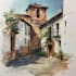 draw original watercolor landscape or architecture art