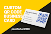 design modern stylish business card with custom qr code