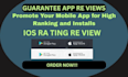 generate mobile app installs, IOS app review, android installs rating, app promo