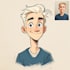 create simple cartoon portrait