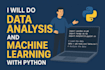 analyze and visualize your data using python, pandas, numpy