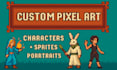 create pixel art character,pixel avatar,tileset,pixel animation