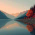draw custom flat landscape scenery illustration