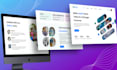 design a modern small business website interface in figma