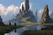 fantasy landscape art concept lost civilizations