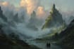 draw fantasy concept landscape illustrations