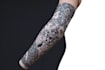 create sleeve tattoo design in geometric style