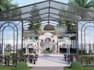 remodel canopy weeding event design, party hall, main event space, cgi rendering