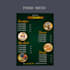design food menu, restaurant menu, digital menu
