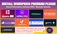 install elementor pro, crocoblock, wp rocket, astra, yoast SEO and rank math pro