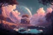 make illustration in fantasy and medieval style