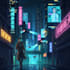 do a cyberpunk anime art
