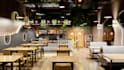 do café shop bar cafe restaurant 3d interior design 8k rendering