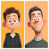 create flat vector illustration or cartoon character