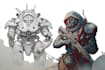 draw mecha, robot, sci fi concept art