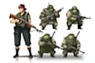 draw 2d game art military character design