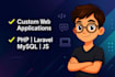 build complex PHP, bootstrap, mysql web applications with ai features