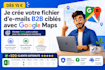 extract b2b leads via google maps, including email addresses when available