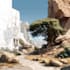 draw a natural landscape and background illustration
