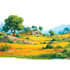 draw a natural landscape and background illustration