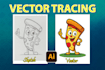 do professional vector tracing and vector conversion