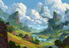 make fantasy landscape illustrations