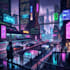 do a cyberpunk anime art