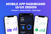 design modern mobile app dashboards analytics UI UX  admin panels in figma