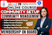 set up skool community, mighty networks, circle so expert, online course upload