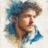 realistic a watercolor portrait art