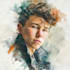 realistic watercolor portrait art