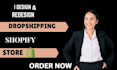 create high converting, professional shopify stores tailored for dropshipping