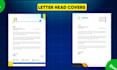 custom redesign creative letter head just in 1 hour
