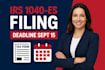 prepare and file your US estimated taxes, irs 1040 es, and quarterly returns