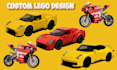 design lego car technic car model fxml part list instruction 3d lego model