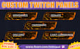 design custom special twitch panels buttons