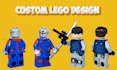 create a custom 3d lego model lego design, bricklink studio with instrcutions