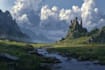 draw fantasy concept landscape illustrations