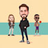 draw full body big head cartoon caricature