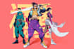 design anime character , cyberpunk character
