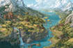 design fantasy map illustration isometric map
