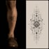create sleeve tattoo design in geometric style