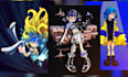 draw digital character illustration in y2k, urban style