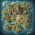 draw a fantasy map illustration
