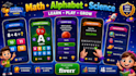 develop educational games for kids, quiz, math, alphabet, and science games
