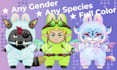 draw your character as a cute labubu inspired plushie ych art